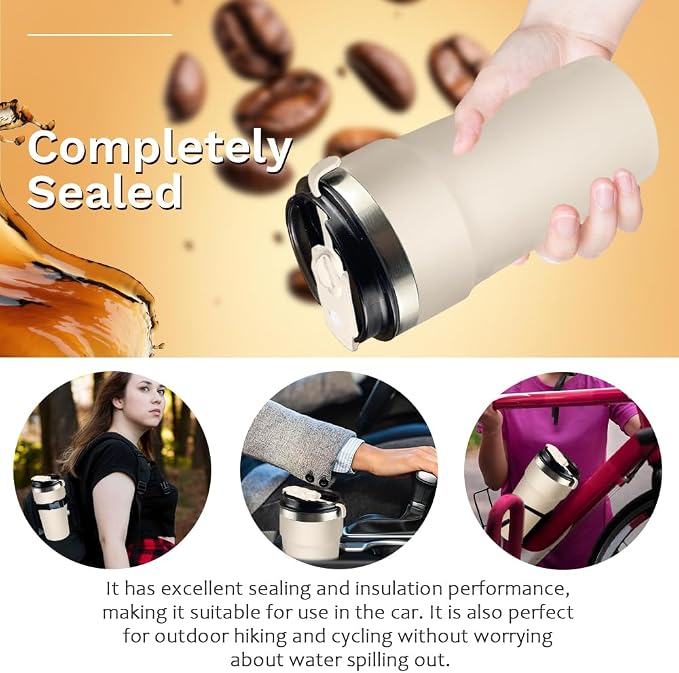 SPLMIFA Travel Coffee Mugs Leak-Proof, Reusable Coffee Cups - Image 5