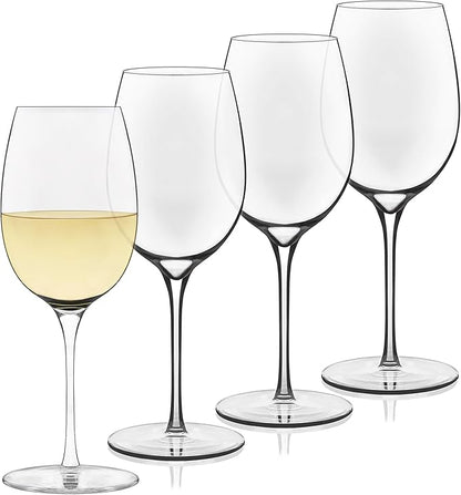 Libbey Signature Kentfield Wine Glasses, 13.25-Ounce, Set of 4, Made in USA, Dishwasher Safe, Classic Stemmed Glassware, Gift Box