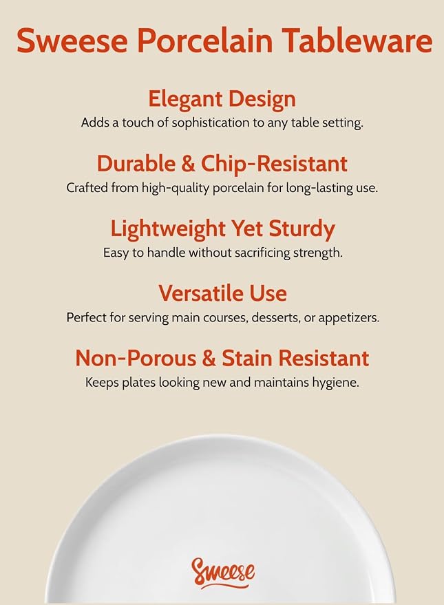 Sweese Porcelain Dessert Plates 7.4 Inch - Image 7
