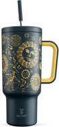 Meoky 40 oz Tumbler with Handle and Straw, Tumbler with Lid and Straw, by MEOKY