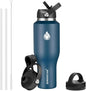 SENDESTAR 40oz Stainless Steel Water Bottle, Double Wall Vacuum Insulated Bottle by Sendestar