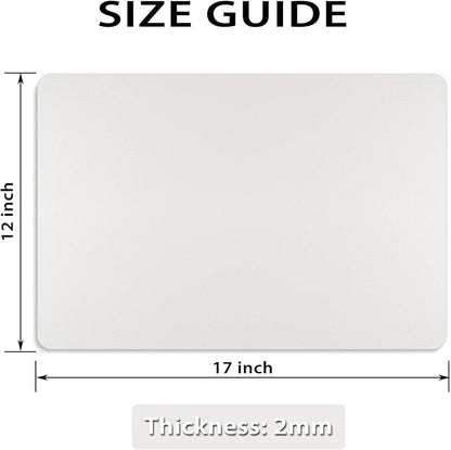 Placemats Set of 6 Washable, Heat Resistant Table Placemats Wipeable Faux Leather Place Mats Non Slip, Waterproof Square Table Mats for Indoor Outdoor, White