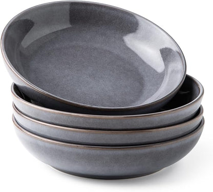 AmorArc 8.5'' Large Pasta Bowls, 36oz Stoneware Pasta Serving Bowls Set of 4 by AmorArc