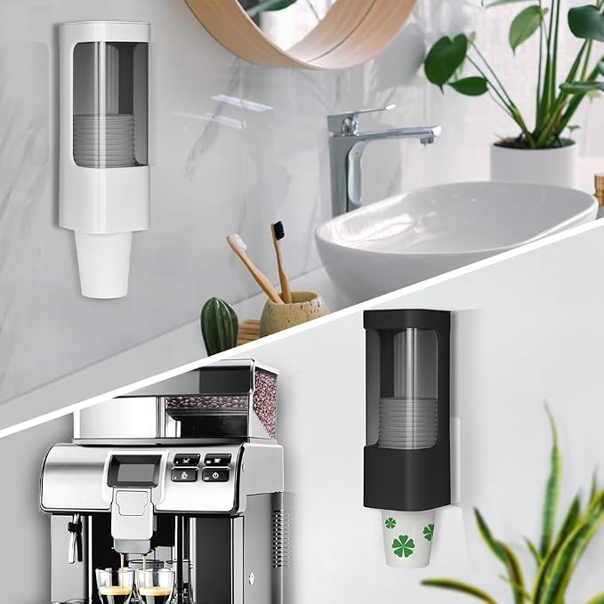 Cup Dispenser, Wall Mount Water Cooler Cups Holder Fit 3-5oz Cup | Fit Paper & - Image 6