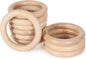 FoDau770 10pcs Natural Beech Wooden Rings, Unfinished Solid Wood Rings Heavy by FoDau770