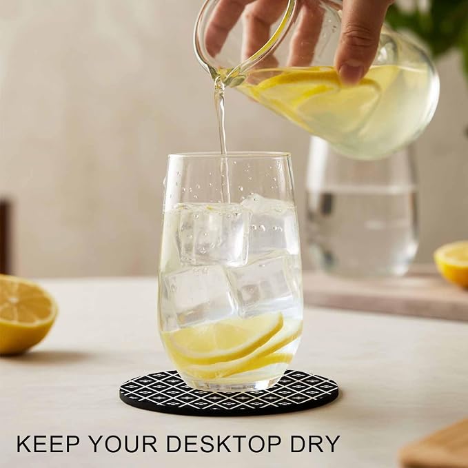 Minimalist Art Coasters Set of 6, Absorbent Coasters - Image 2