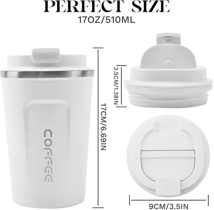 Insulated Travel Coffee Mug, Stainless Steel Coffee Cup - Image 4