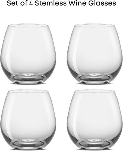 JoyJolt Spirits Stemless Wine Glasses - Image 3