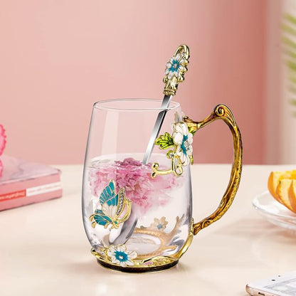 OEAGO Birthday Gifts for Women Mom Glass Coffee Enamels Mug Best Mothers Day - Image 3