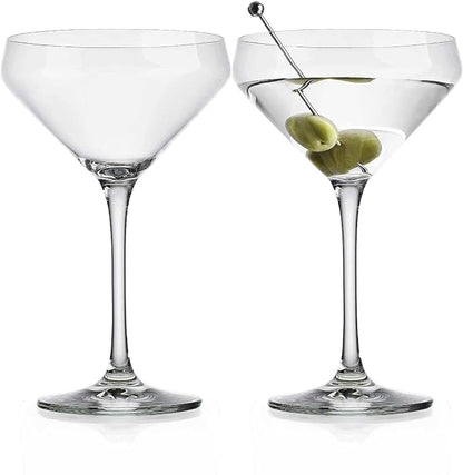 Glaver's Martini Glasses Set of 4 Cocktail Glasses, 10.5 Ounce Stemmed - Image 5