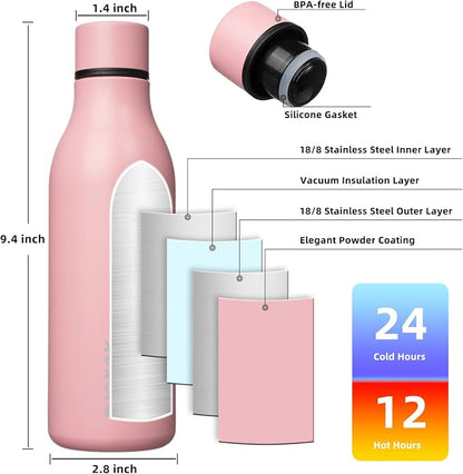 BJPKPK 18oz Insulated Water Bottle, Stainless Steel Bottle - Image 3