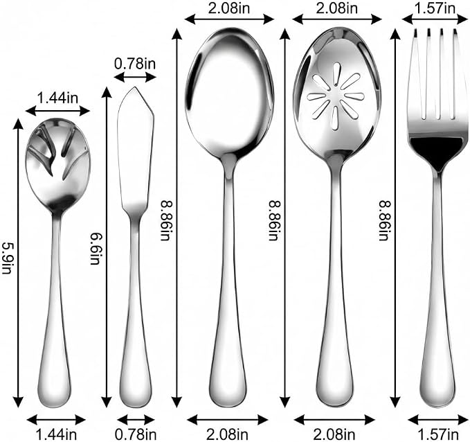Nice Kitchen Silverware Set, Heavy Duty Stainless Steel Cutlery Set | Mirror - Image 2
