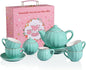 Sweejar Porcelain Tea Set for Little Girls, Kitchen Toys Tea Party Set for Kids by Sweejarco1949