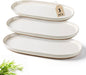 AmorArc Large Ceramic Serving Platter, 15.5"/14"/12.2" Oval Platters Microwave Safe, Serving Trays for Wedding, Stoneware Serving Dish for Entertaining&Party, Set of 3