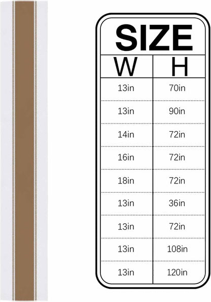 Brown Stripes Table Runners 36 inches Long, Cotton Linen Table Runner Dresser - Image 6