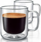 Aquach 8oz Double Walled Glass Coffee Mugs 2pcs, Insulated Espresso Cups | by Aquach