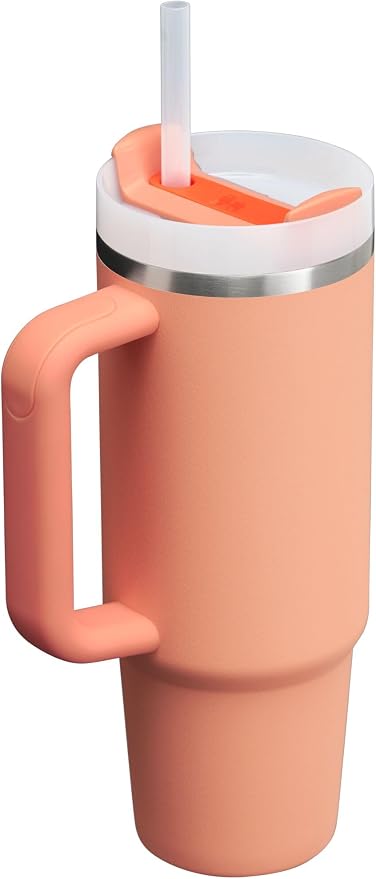STANLEY Quencher H2.0 Flow State Tumbler, 30 oz, Nectarine | Handle and Straw | - Image 2