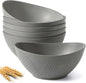 Wheat Straw Bowls, Large Salad Bowls Set of 6-60 OZ Serving Bowl by HOMIENLY