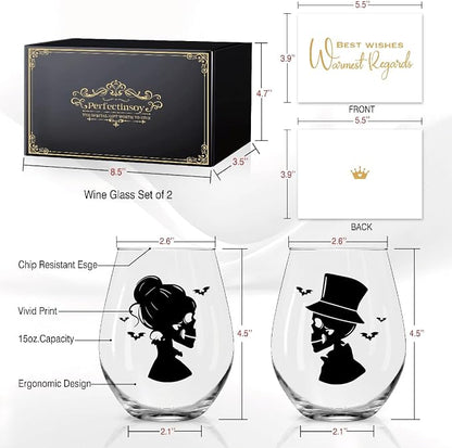 Perfectinsoy Skull Wine Glass 2 Piece - Image 2
