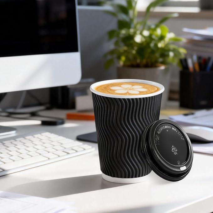 BYSNOW 100 Pack 10 oz Coffee Cups - Image 3