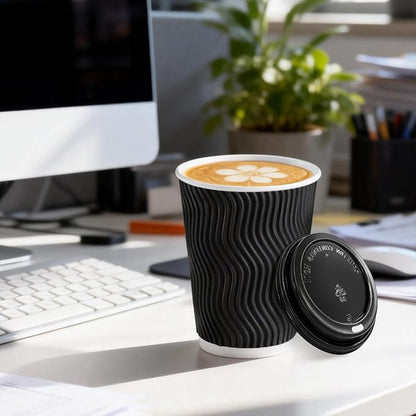 BYSNOW 100 Pack 10 oz Coffee Cups - Image 3