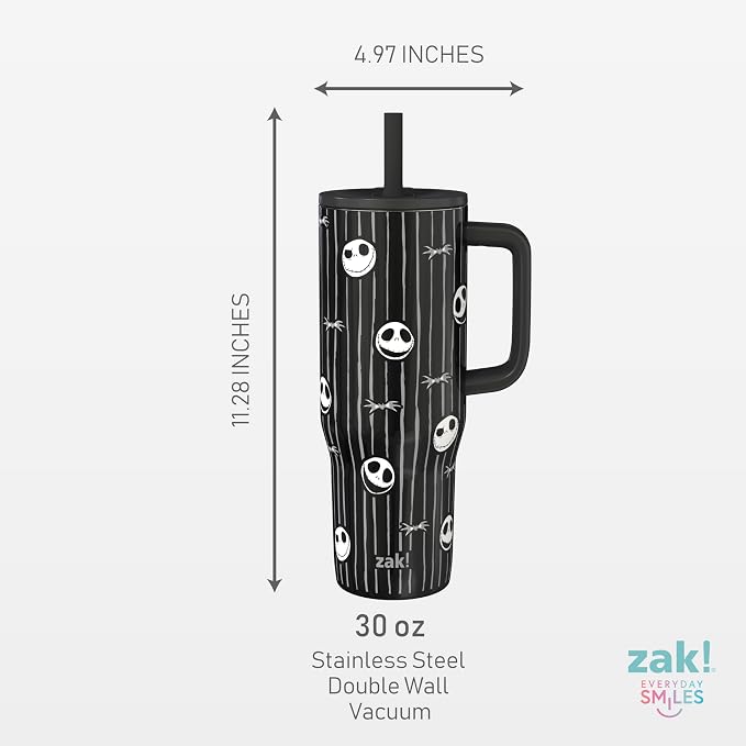 Zak Designs Nightmare Before Christmas 30oz Spill-Proof Insulated Tumbler | BPA - Image 8