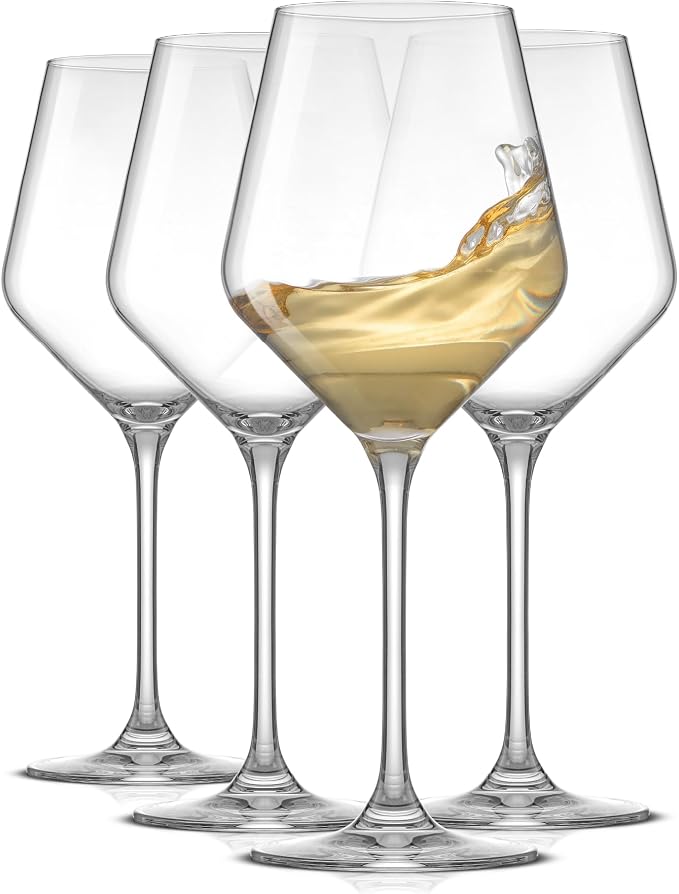 JoyJolt Layla White Wine Glasses, 13.5 oz Clear – Made in Europe - Image 9