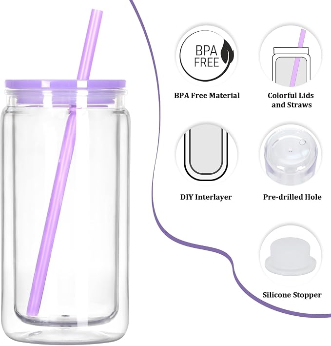 12 Pack Acrylic Snow Globe Tumbler - Image 5