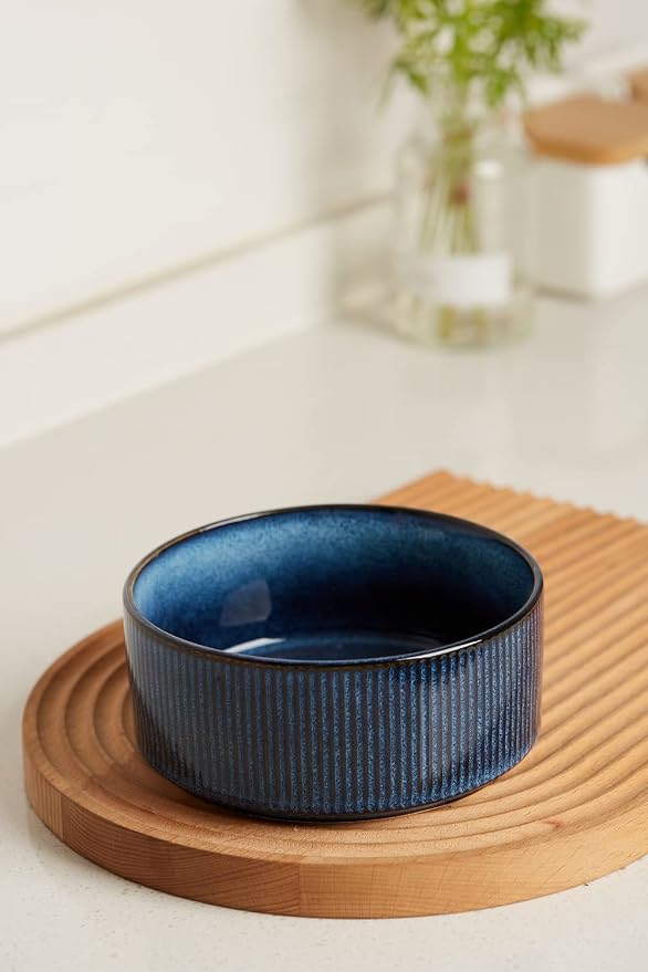 famiware Star Cereal Bowl Set, 23 oz Soup Bowls Set of 6, Nebulas Blue | Double - Image 3