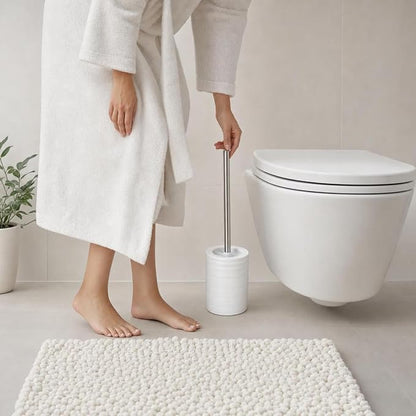Kleine Wolke Sahara Elegant Stoneware Toilet Brush Holder 14.37" t X 4.72" w - Image 5