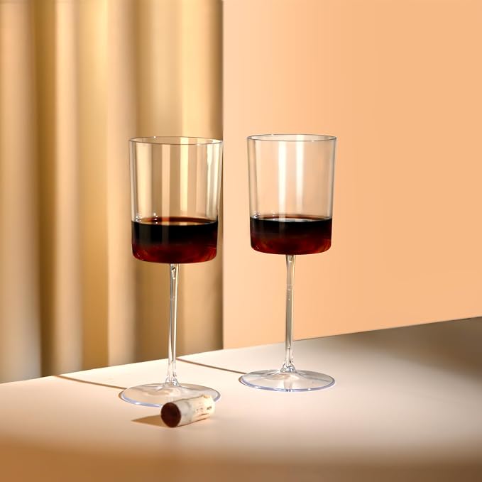 Ciaell 12 Pack Clear Plastic Wine Glasses - 14Oz Plastic Wine Glasses - - Image 7