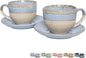 Bosmarlin Ceramic Cappuccino Cup and Saucer Set of 2, 10 Oz, Coffee Cups by Bosmarlin