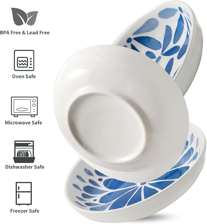3 Ceramic Cat Bowls, 5.5 inch Wide Shallow Cat Food Bowl - Image 3