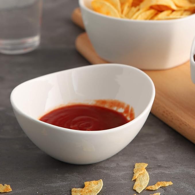 Samsle Porcelain Small Serving Bowls, 10 Ounce Dessert Bowls - Image 8