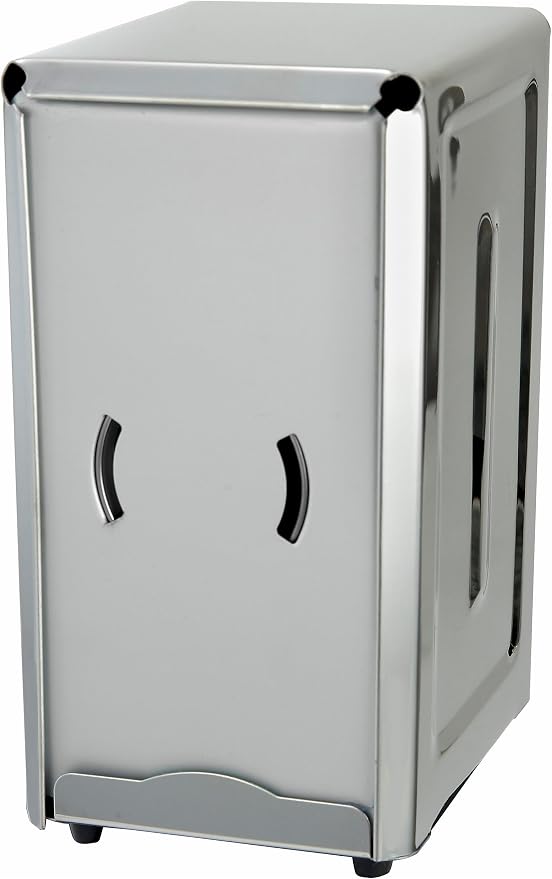 Winco Napkin Dispenser, 3-1/2-Inch by 7-Inch, Stainless Steel | Full-size by Winco