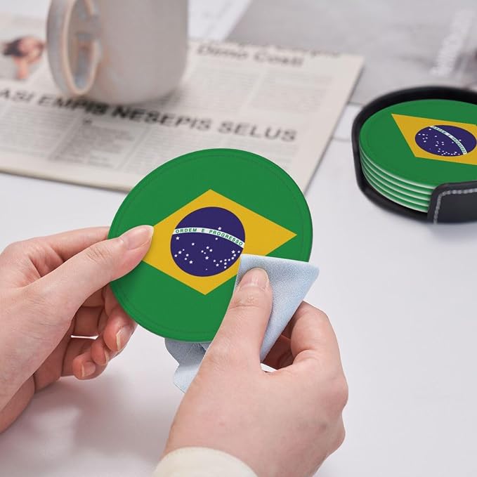 Brazilian Flag Coasters for Drinks - Image 5