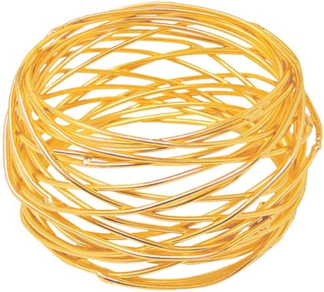 ITOS365 Handmade Round Mesh Gold Napkin Rings Holder - Image 4