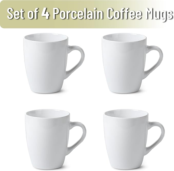 BTaT- Porcelain Coffee Mugs Set, 4 Pack, Cappuccino, Mug Gift Set, Dishwasher - Image 2