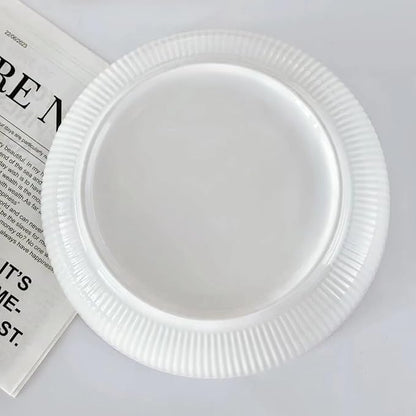 Set of 2 Serving Bowls- 9inch Extra Large Salad Bowls -Porcelain White Serving - Image 8