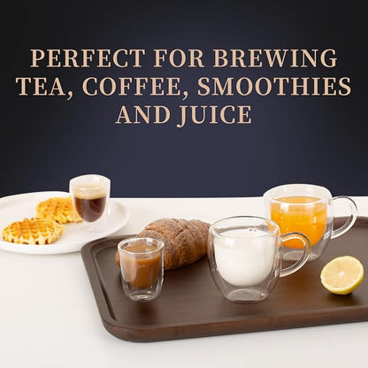PARACITY Double Wall Glass Espresso Cups and Clear Coffee Mugs, Air-Gap Design - Image 4
