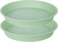 2 Pack of 10 inch Plant Saucer Gray, Heavy Duty Plastic Plant Saucer 10 inch by Bleuhome