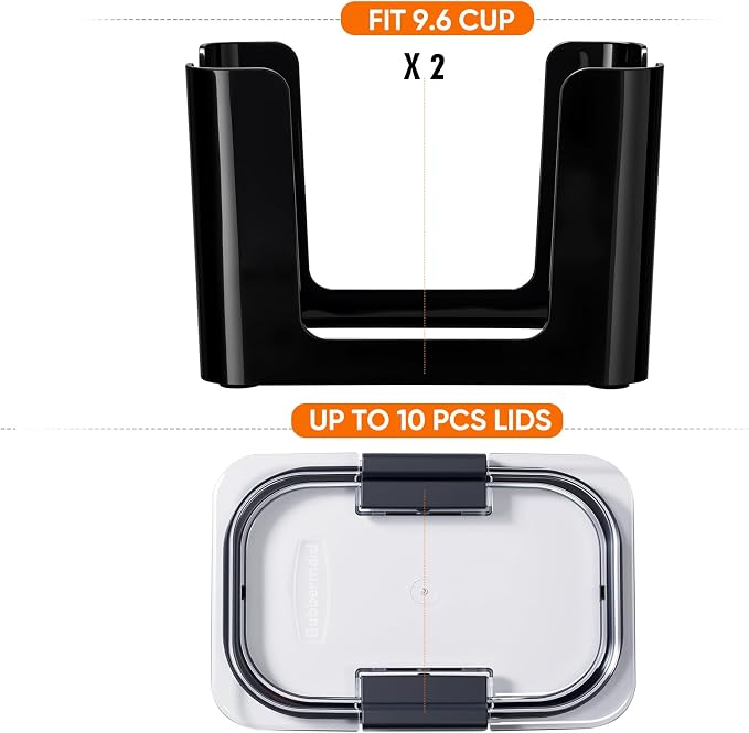 9.6 Cup Food Container Lids Organizer - Image 2