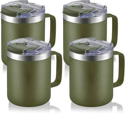 12oz Stainless Steel Insulated Coffee Mug by ALOUFEA
