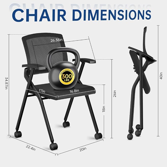 100 Pack Folding Office Chair - Image 3