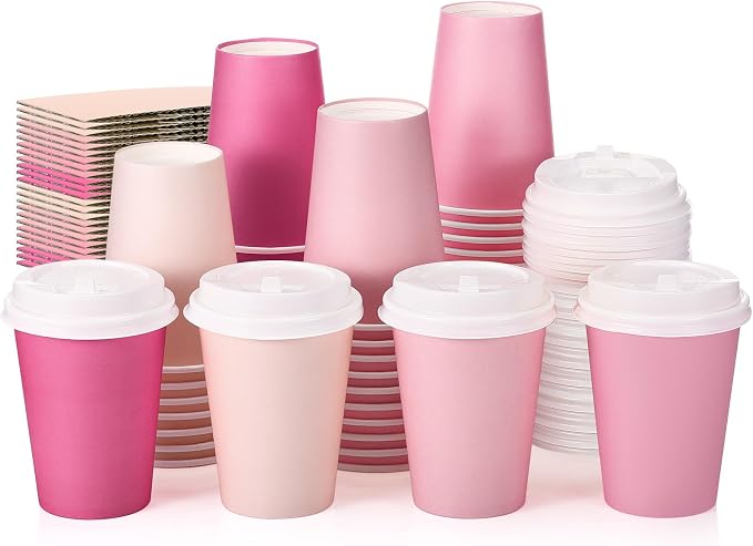 48 Pcs 12 oz Disposable Coffee Cups by Patelai