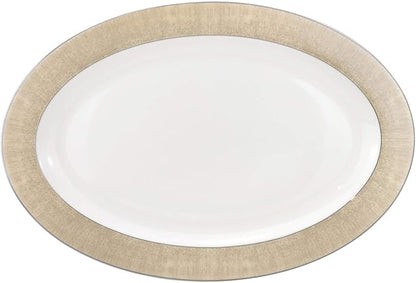 EURO Porcelain 20-pc. Dinner Set Service for 4, 24K Gold-plated Luxury Bone China Tableware ("Marilyn" 6480-20Y)
