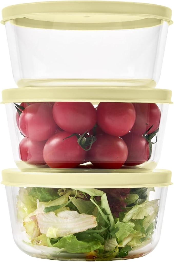 6-Piece Glass Food Storage Containers Set | 2-Cup, Leakproof | Microwave - Image 2
