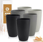 20 OZ Wheat Straw Cups Set of 6, Unbreakable Water Cup, Alternative to Plastic by BUSOKIP