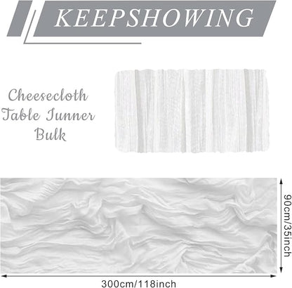12 Pack Cheesecloth Table Runner, Runner Gauze Boho Wedding Decor Romantic - Image 2