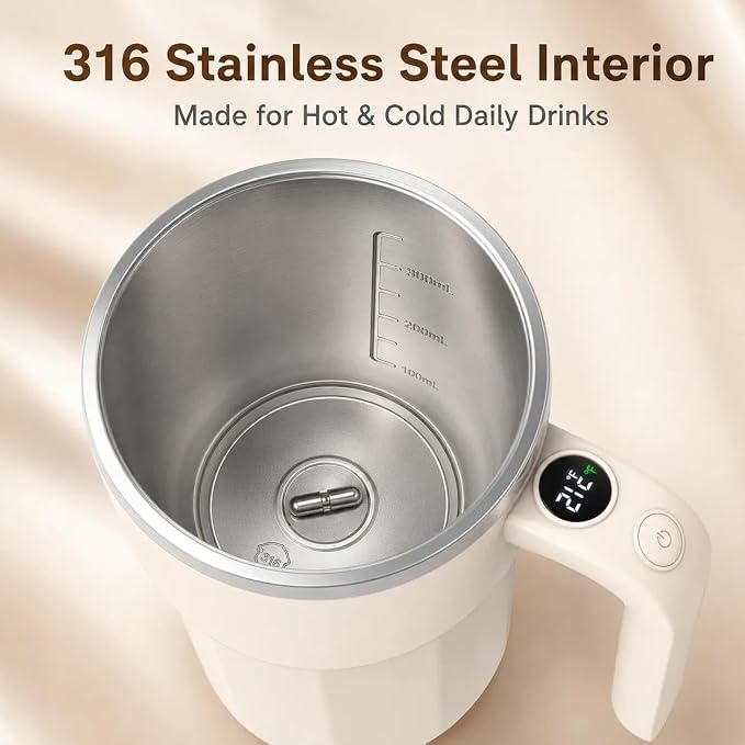 Self Stirring Coffee Mug, 12oz Rechargeable Magnetic Mixing Cup - Image 4